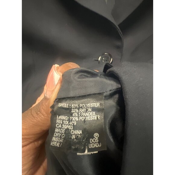 Tahari Arthur S. Levine Womens Blazer Jacket Size 12 Black Rayon Blend - Picture 5 of 8